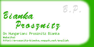 bianka prosznitz business card